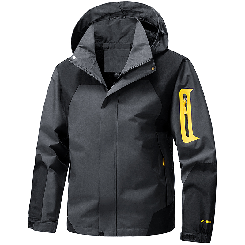 Outdoor Sport Windbreaker - Kurtka softshell męska outdoorowa z kapturem,