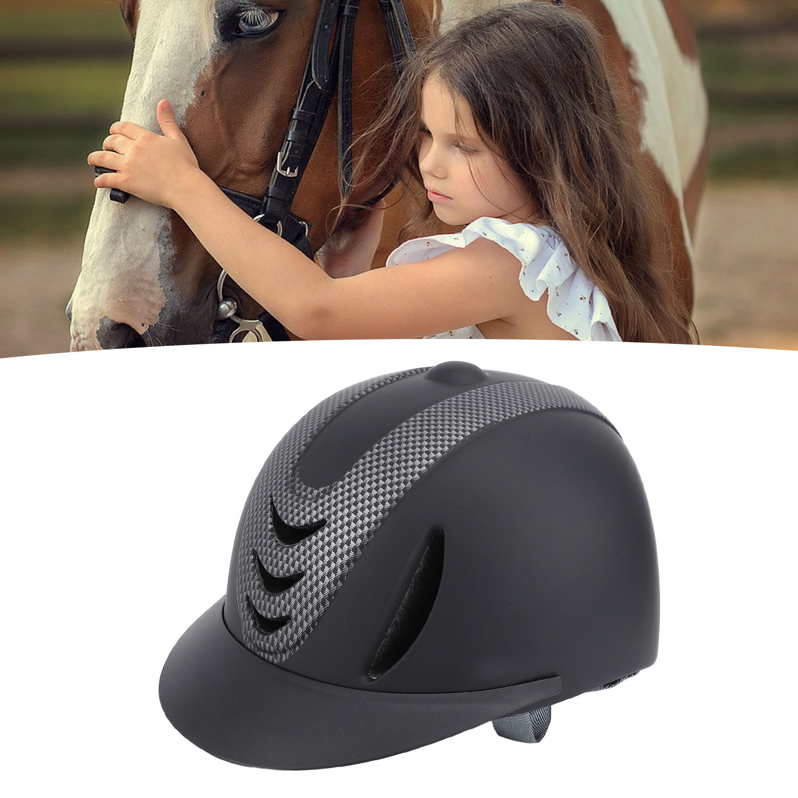 Equestrian Helmet - Dziecięcy kask do jazdy konnej, oddychający,