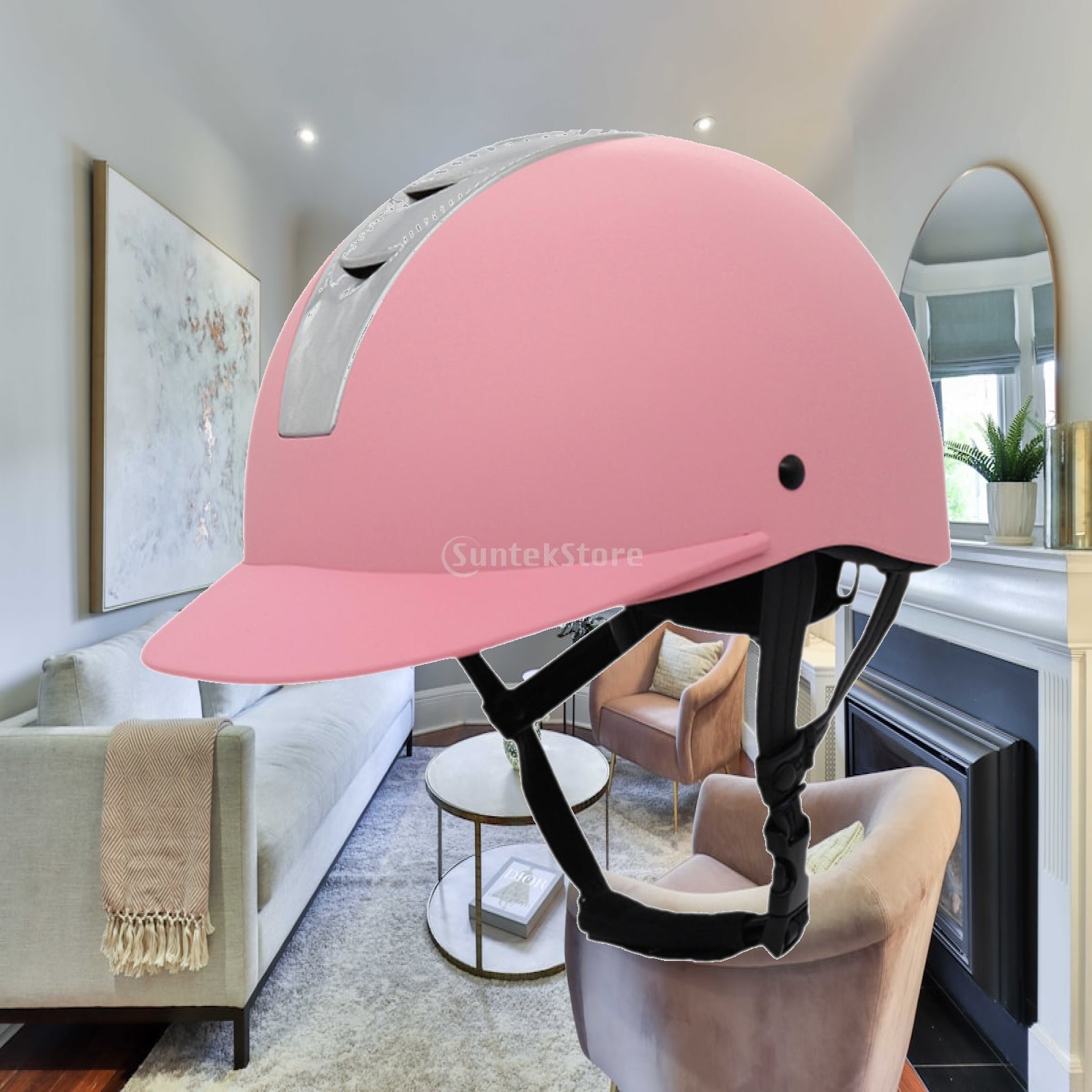 Equestrian Helmet - Wygodny kask jeździecki z wyjmowaną, nadającą