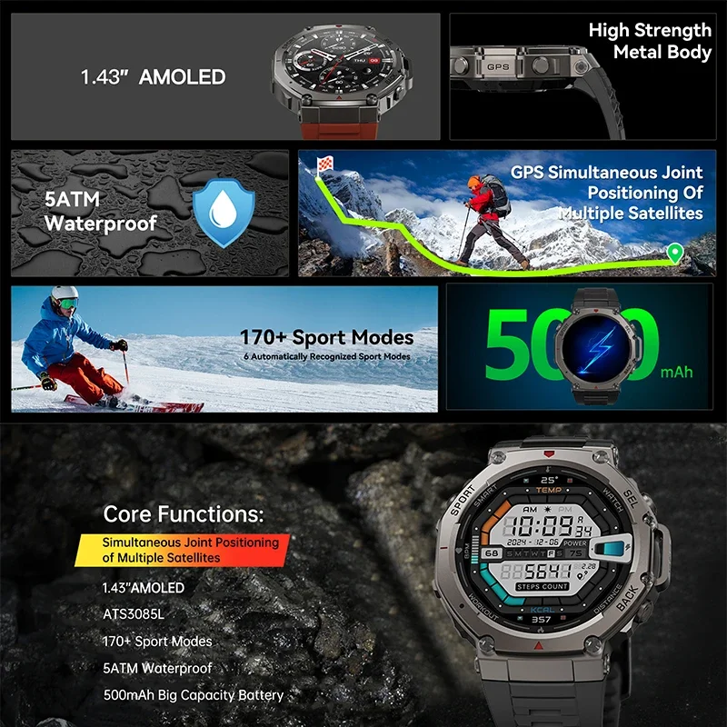 Nowy wojskowy smartwatch DM58  – Outdoor Sport Smart Watch recenzja i cena
