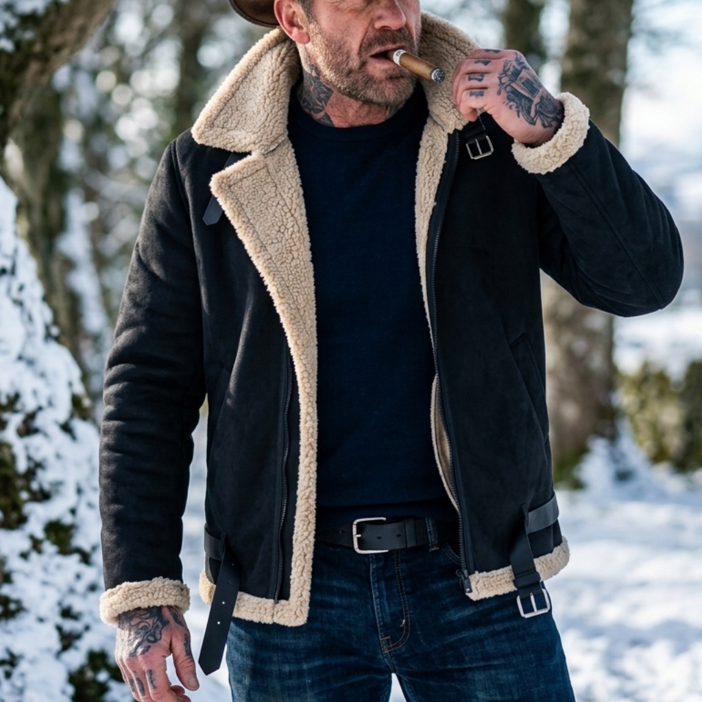 Męska zimowa kurtka z imitacji – Outdoor Sport Jacket recenzja i cena